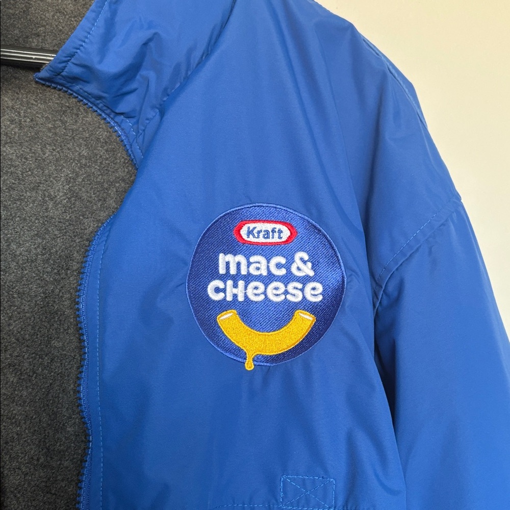 Kraft Mac & Cheese Promo Jacket Men’s XL | Dunbrooke Blue Fleece-Lined Zip Coat - Picture 10 of 10